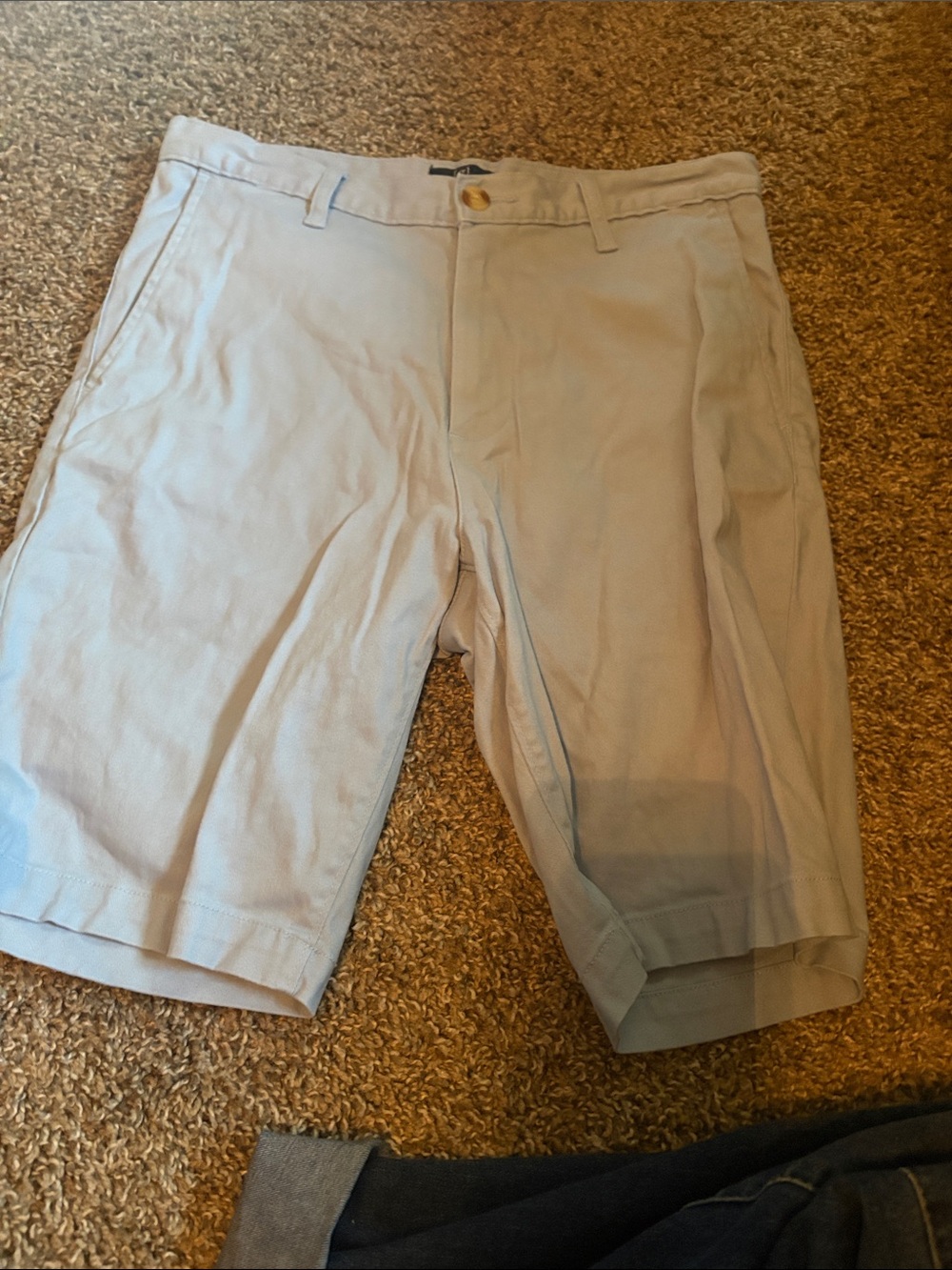 George Men's Flat Front Shorts in Light Beige